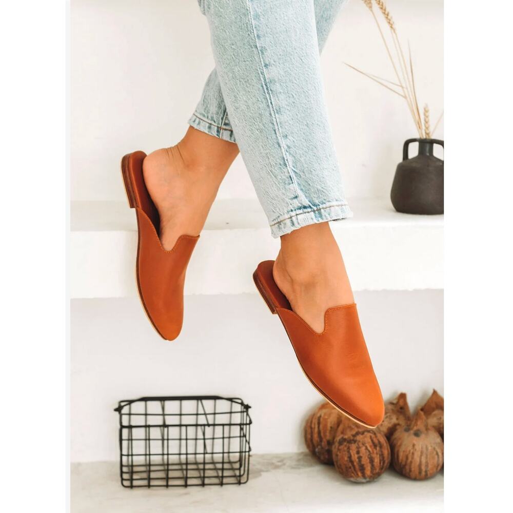 Liberte The Modern Mule in Cognac Tan Brown Leather size 8 - Picture 2 of 12